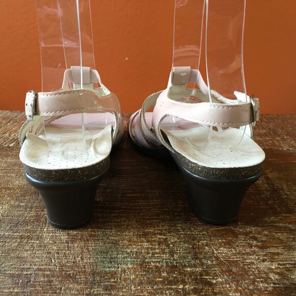 SAS Allegro Heel Strappy Sandal Womens 9 M Pale Pink Leather Minimalist Staple - Picture 5 of 11